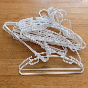 21 White Baby Hangers